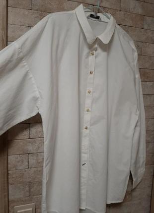 Біла бавовняна сорочка2 фото