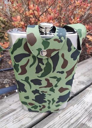 Фляга в чехле hip flask  цвета хаки 2 л