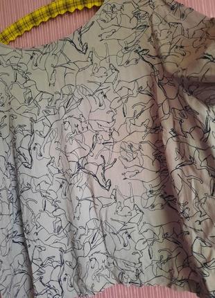 Шведська дизайнерська блуза з авангардним незвичайним принтом конячки як gortz яша stockholm xl8 фото
