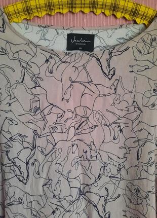 Шведська дизайнерська блуза з авангардним незвичайним принтом конячки як gortz яша stockholm xl2 фото