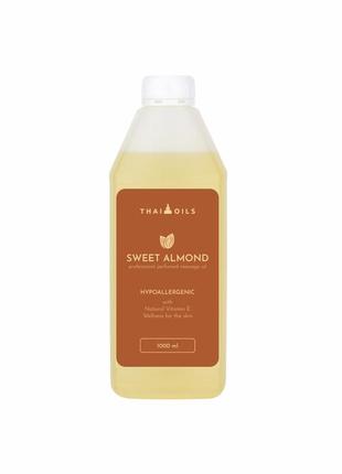 Профессиональное кокосовое массажное масло «thai oils» «sweet almond» 1000 ml