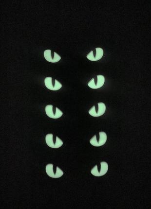 Комплект 4 шт нашивка/патч/шеврон m-tac cat eyes чорна / светонакопитель4 фото