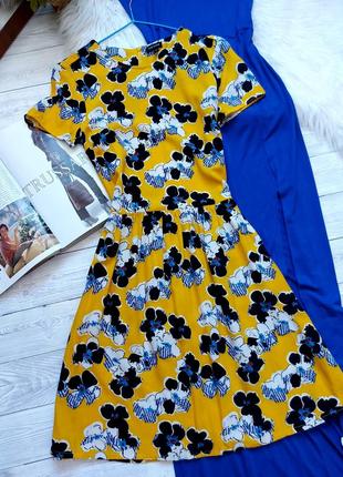 Платье в цветы желтое платье river island вискоза сукня в квіти віскоза плаття 42 распродажа розпродаж3 фото