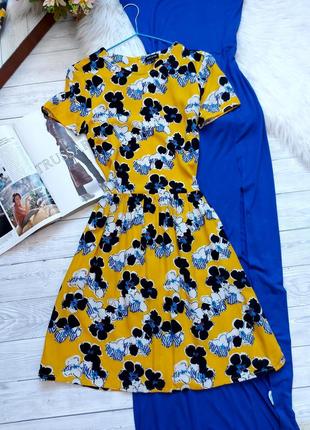 Платье в цветы желтое платье river island вискоза сукня в квіти віскоза плаття 42 распродажа розпродаж2 фото