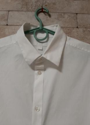 Белая базовая  рубашка4 фото