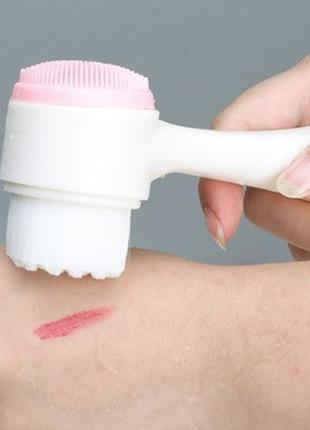 Подвійна щітка-браш для делікатного очищення особи tc-300