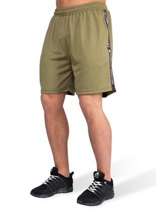 Чоловічі спортивні шорти gorilla wear reydon mesh shorts army green xxl