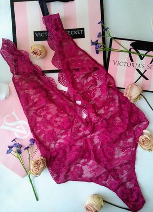 Victoria's secret original m кружевной боди bodysuit