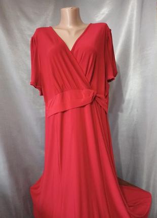 Большое красное длинное платье debenhams