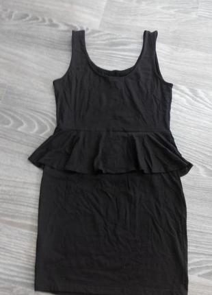 Котонове чорне плаття; new look; m/l2 фото