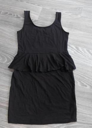 Котонове чорне плаття; new look; m/l7 фото
