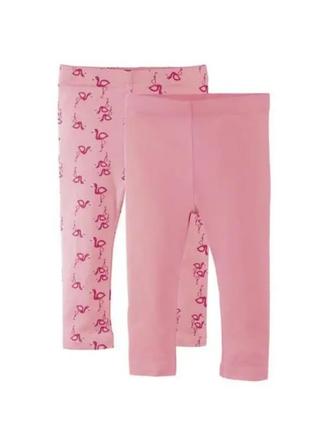 Лосини для дівчинки рожеві фламінго lupilu 86/92см1 фото