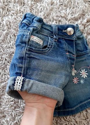 Джинсові шортики denim co 86/92 розміру. 8