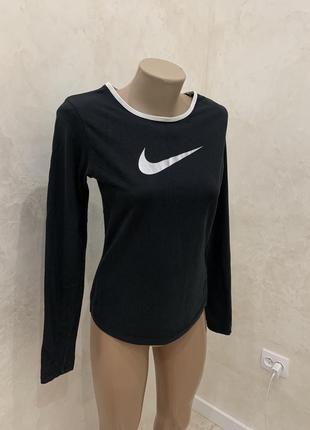 Спортивна кофта лонгслів nike чорна жіноча вінтажна2 фото