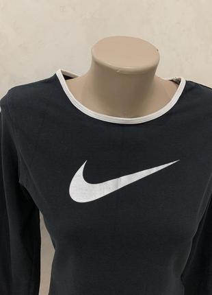 Спортивна кофта лонгслів nike чорна жіноча вінтажна4 фото