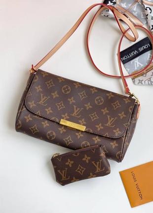 Сумка клатч жіночий брендовий в стилі louis vuitton favorite