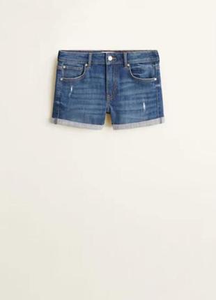 Базовые джинсовые шорты от mango, 40р, оригинал, испания6 фото