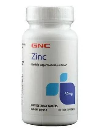 Цинк-глицинат gnc zinc 30 mg 100 таб.