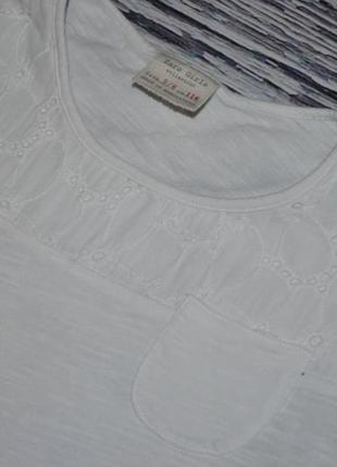 5 - 6 лет 116 см футболка футболочка блуза для модниц легкая натуральная выбитые цветы зара zara4 фото