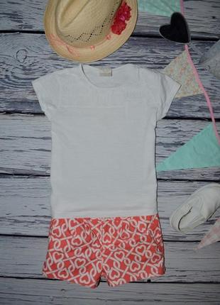 5 - 6 лет 116 см футболка футболочка блуза для модниц легкая натуральная выбитые цветы зара zara2 фото