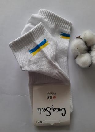 Є білі, сірі, чорні шкарпетки чоловічі короткі в сітку з фіксуючою резинкою патріотичні crazy socks
