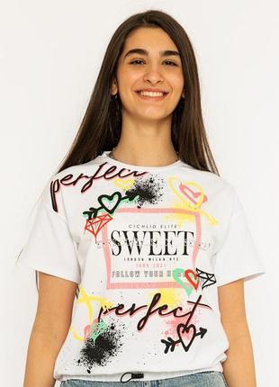 Стильна біла футболка cichlid.