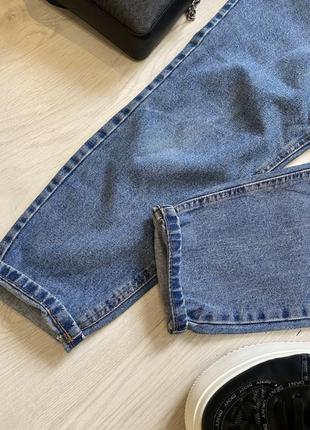 Джинсы с высокой посадкой талией мом бойфренд zara bershka3 фото