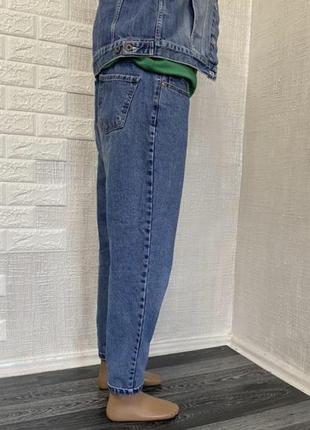 Джинсы с высокой посадкой талией мом бойфренд zara bershka8 фото