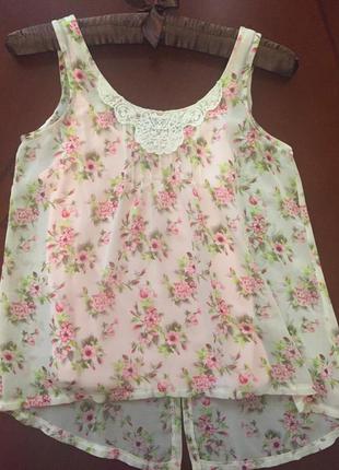 Супер блузка в квітковий принт майорал 10-12л
