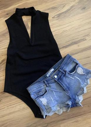 Блуза-боді та джинсові шорти ціна за все❗️