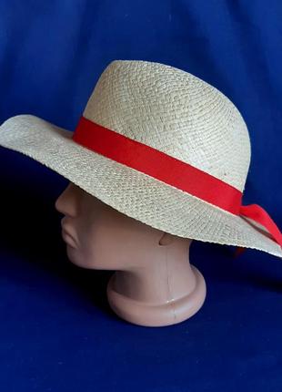 Летняя соломенная шляпа cartwheel  размер м (57см)1 фото