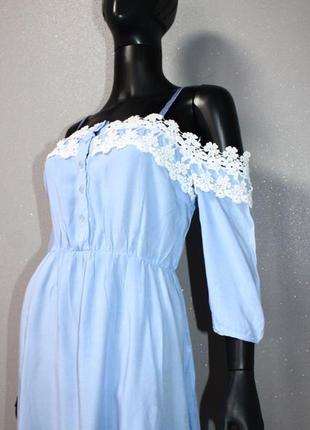 Плаття сукня небесного кольору р. м2 фото