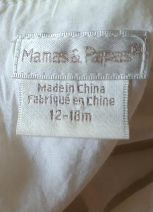Белое платье mamas & papas на 1,5-2 года, 3 года4 фото