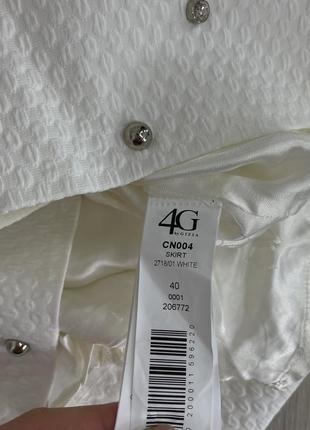 Костюм юбка белый италия gizia 4g 40 оригинал5 фото