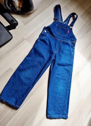 Дитячий комбінезон английский 100% котон 120 см 6 років комбинезон джинсовый1 фото
