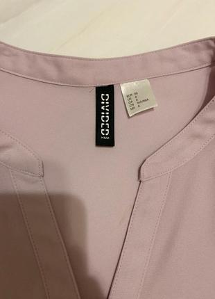 Полупрозрачная блузка h&m лилового цвета3 фото