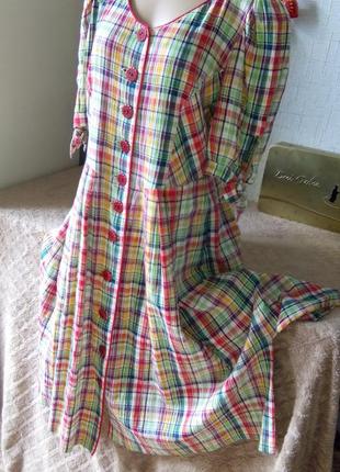 Rose dirndl aus bayern винтажное платье-халат хлопковое миди4 фото