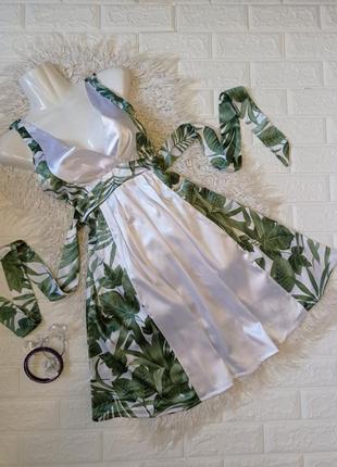 Платье атласное ckm