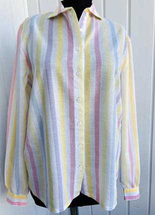 Класна сорочка — блузка в  полоску пастельних кольорів spengier mode .2 фото
