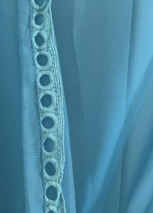 Длинная шифоновая туника халат, пляжное платье в пол5 фото