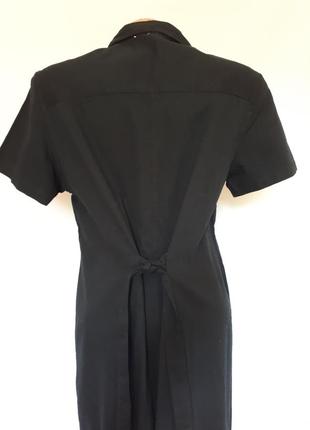 Чорне плаття-сафарі📌сорочка на гудзиках спереду migros(розмір 40-42)7 фото