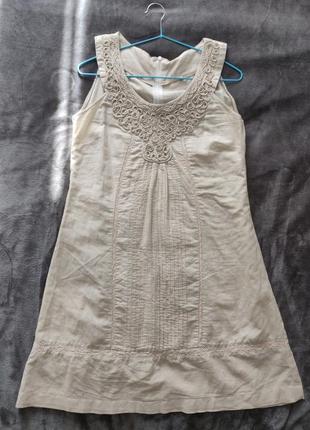 Плаття, сукня із льону 100%, розмір s-m-l