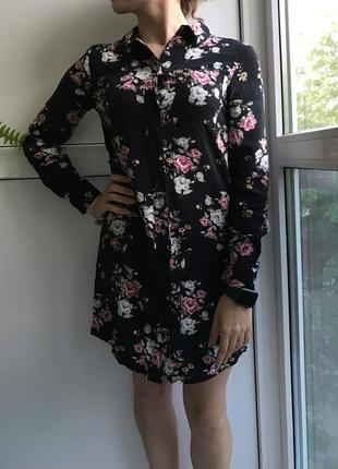 Квітчаста сукня-сорочка від hm 2