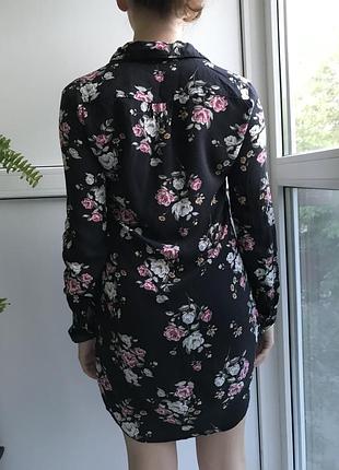Цветастое платье-рубашка от hm 6