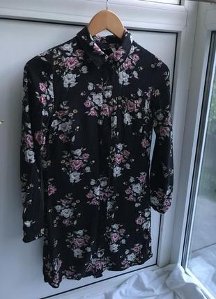 Квітчаста сукня-сорочка від hm 4