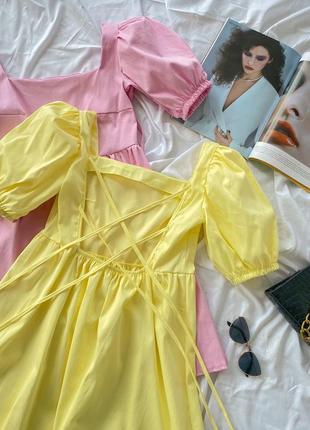 Шикарное коттоновое платье с рукавами буфами 4 🌈5 фото