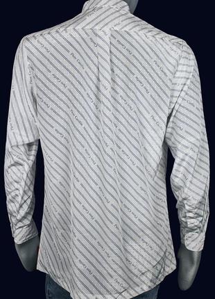 Pierre cardin мужская брендовая белая рубашка монограмма4 фото