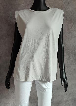 Нова футболка бавовняна майка h&m з плічками, подплечікамі