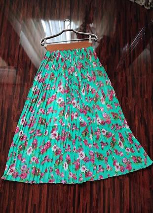 Шикарная, летняя шифоновая юбка-плиссе