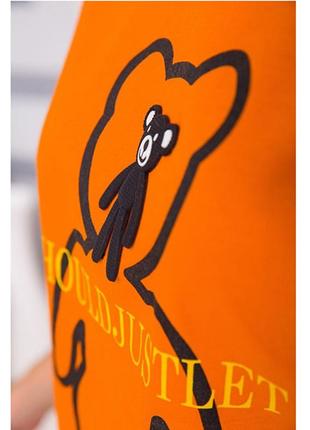 Футболка женская мишка оранжевая 106233 фото